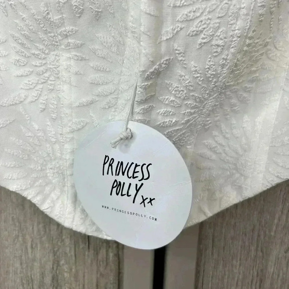 Princess Polly Bustier Corset Sz 12 White Textured NEW - Picture 2 of 10